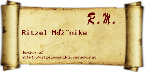Ritzel Mónika névjegykártya